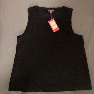 Elegant Black Lace Sleeveless Top
